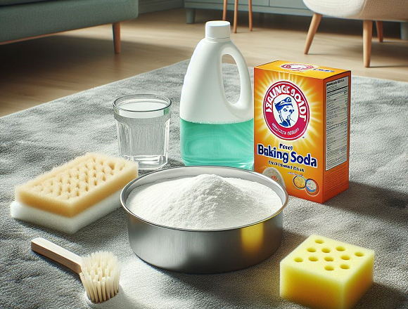 پاک کردن لکه سیاه فرش کرم و روشن